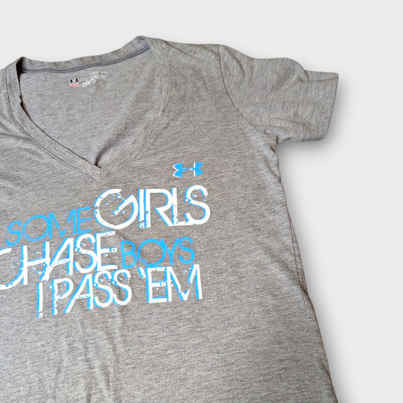 UNDER ARMOUR Gray Heat Gear Chase Boys Pass 'em XS - Picture 4 of 8